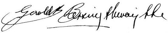 Signature of G.B. Bassingthwaighte