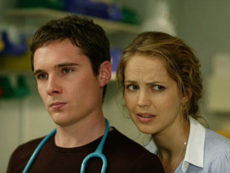 Alix Bidstrup as Amy with Dr Bart  during an episode