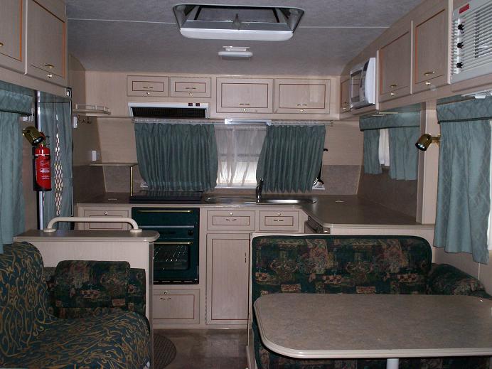 Kitchen of Regent Park Lane 20' Caravan