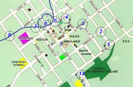 Map of Jandowae Flood 24/11/2007