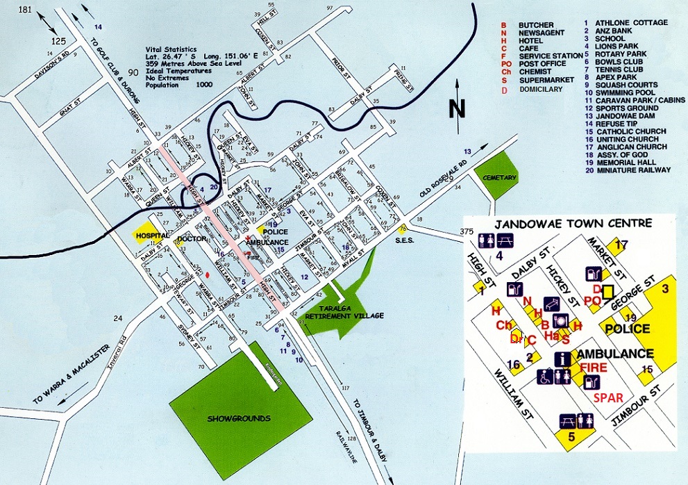 Map of Jandowae, by George Sturgess